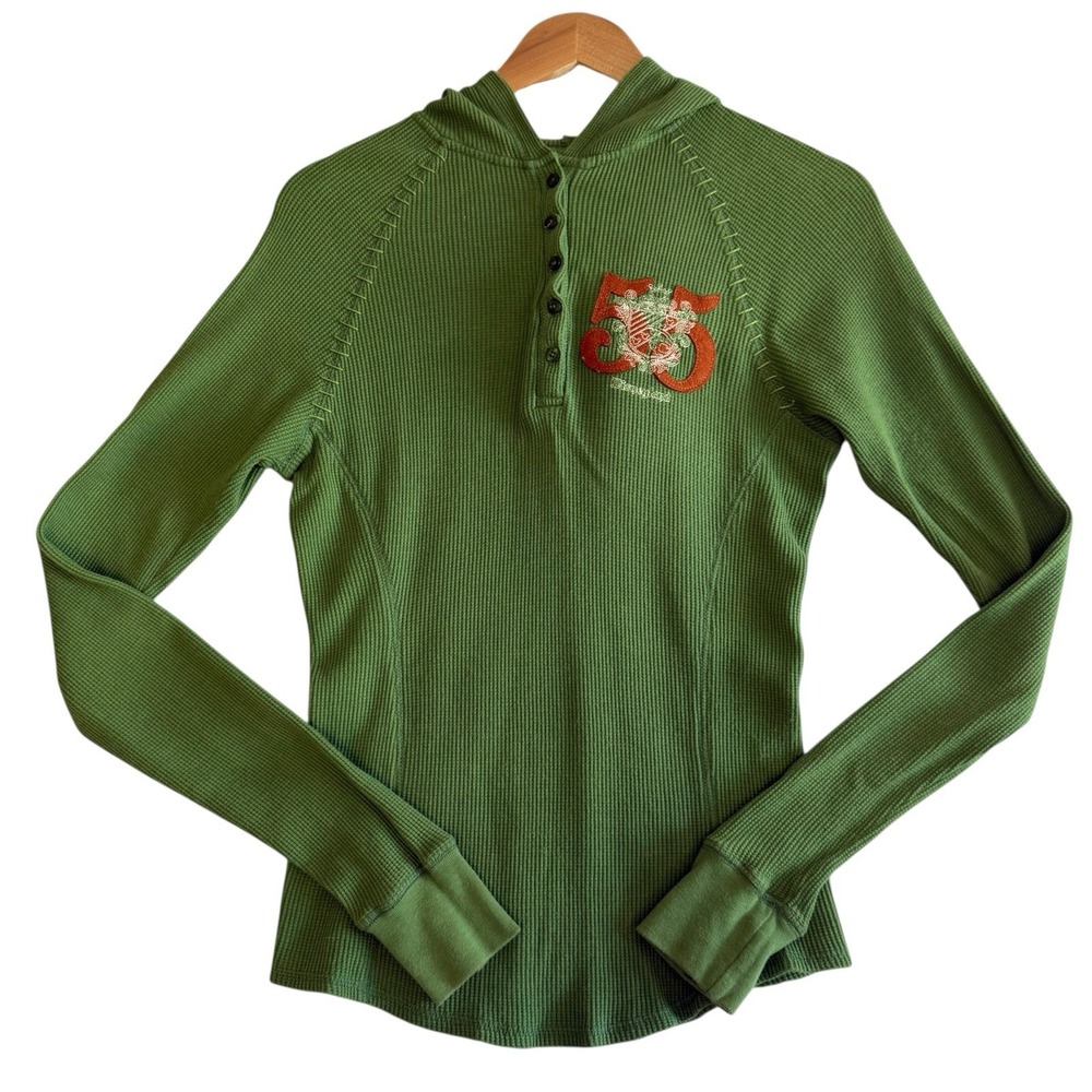 Walt‎ Disney 55 World Thermal Green Hoodie WDW Disney Parks Y2K Sz M #468